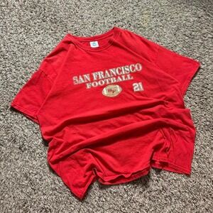 New Agenda San Francisco Football Frank Gore 21 Red T-Shirt Mens XL Distressed